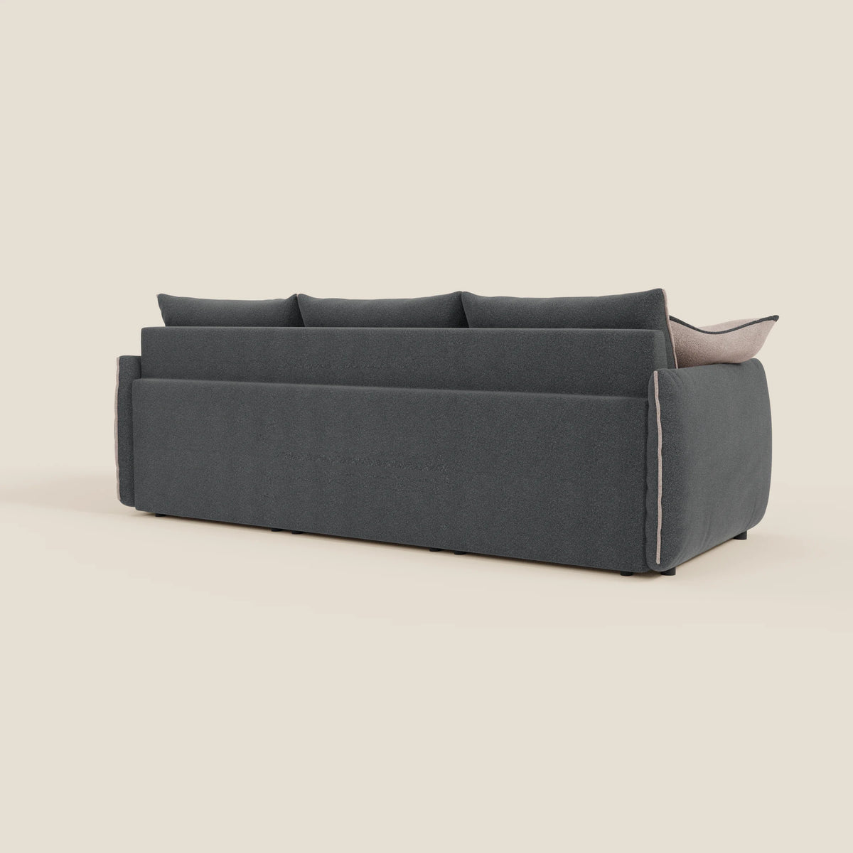Flexar divano con 3 sedute allungabili schienale in piuma d'oca in bouclé impermeabile T07 - divitt.sbs