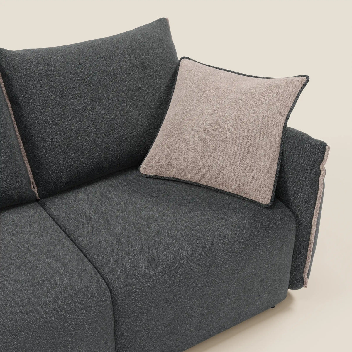 Flexar divano con 3 sedute allungabili schienale in piuma d'oca in bouclé impermeabile T07 - divitt.sbs