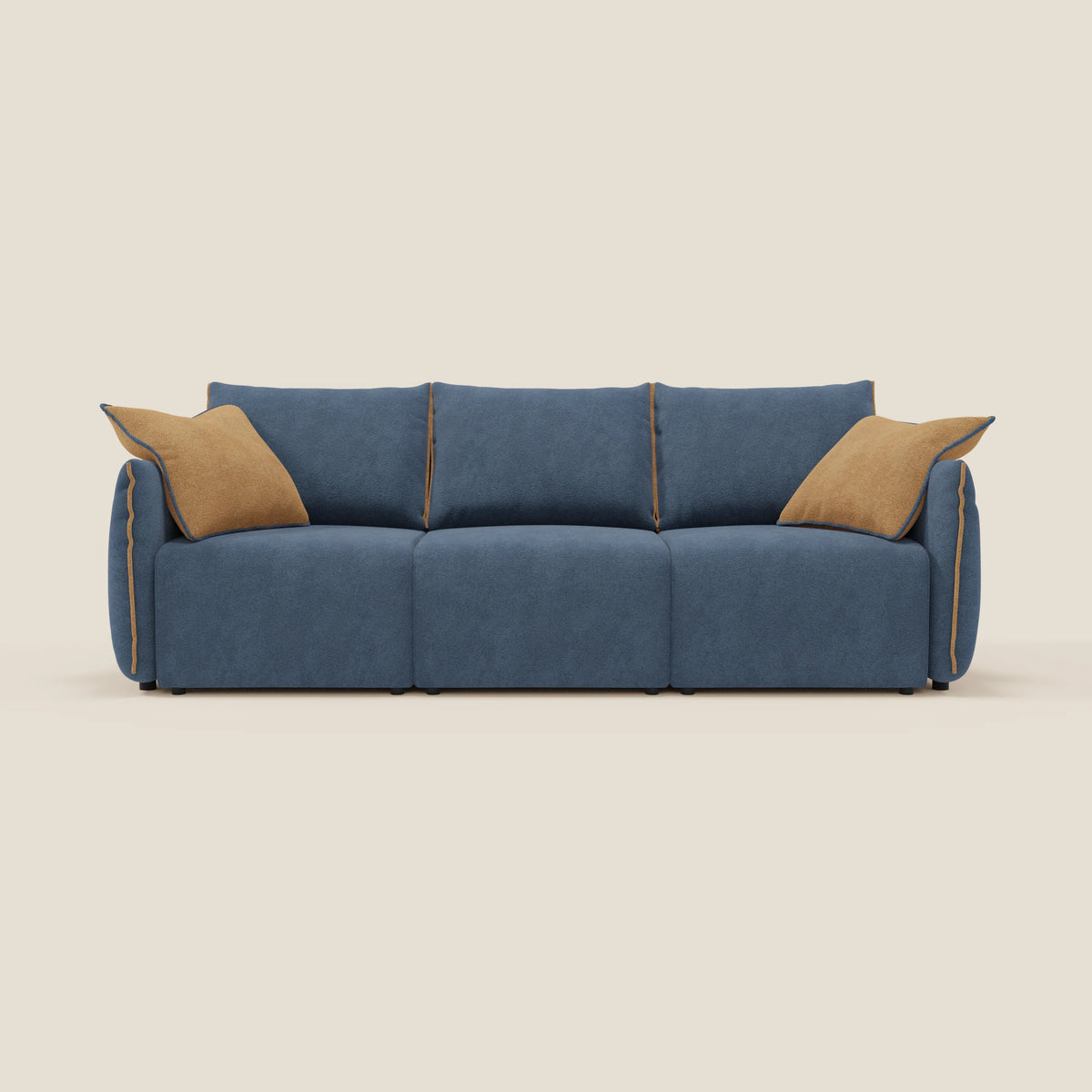 Flexar divano con 3 sedute allungabili schienale in piuma d'oca in bouclé impermeabile T07 - divitt.sbs