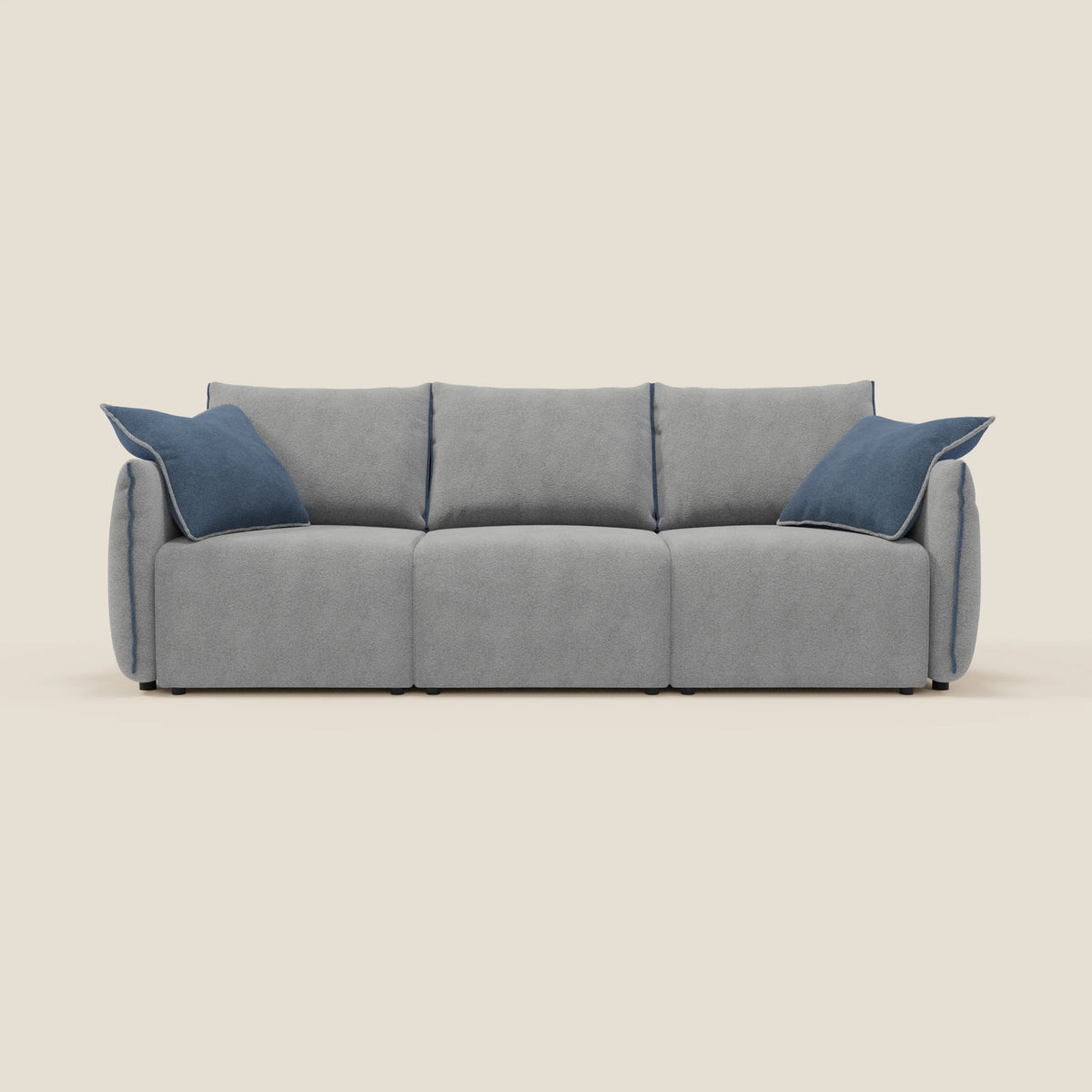 Flexar divano con 3 sedute allungabili schienale in piuma d'oca in bouclé impermeabile T07 - divitt.sbs
