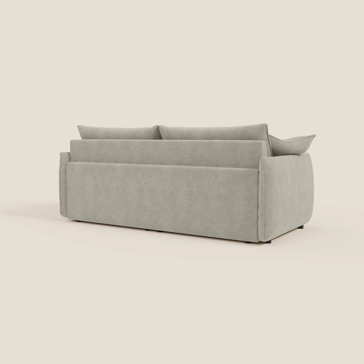 Flexar divano con sedute allungabili e schienale in piuma in morbido bouclé impermeabile T07 - divitt.sbs