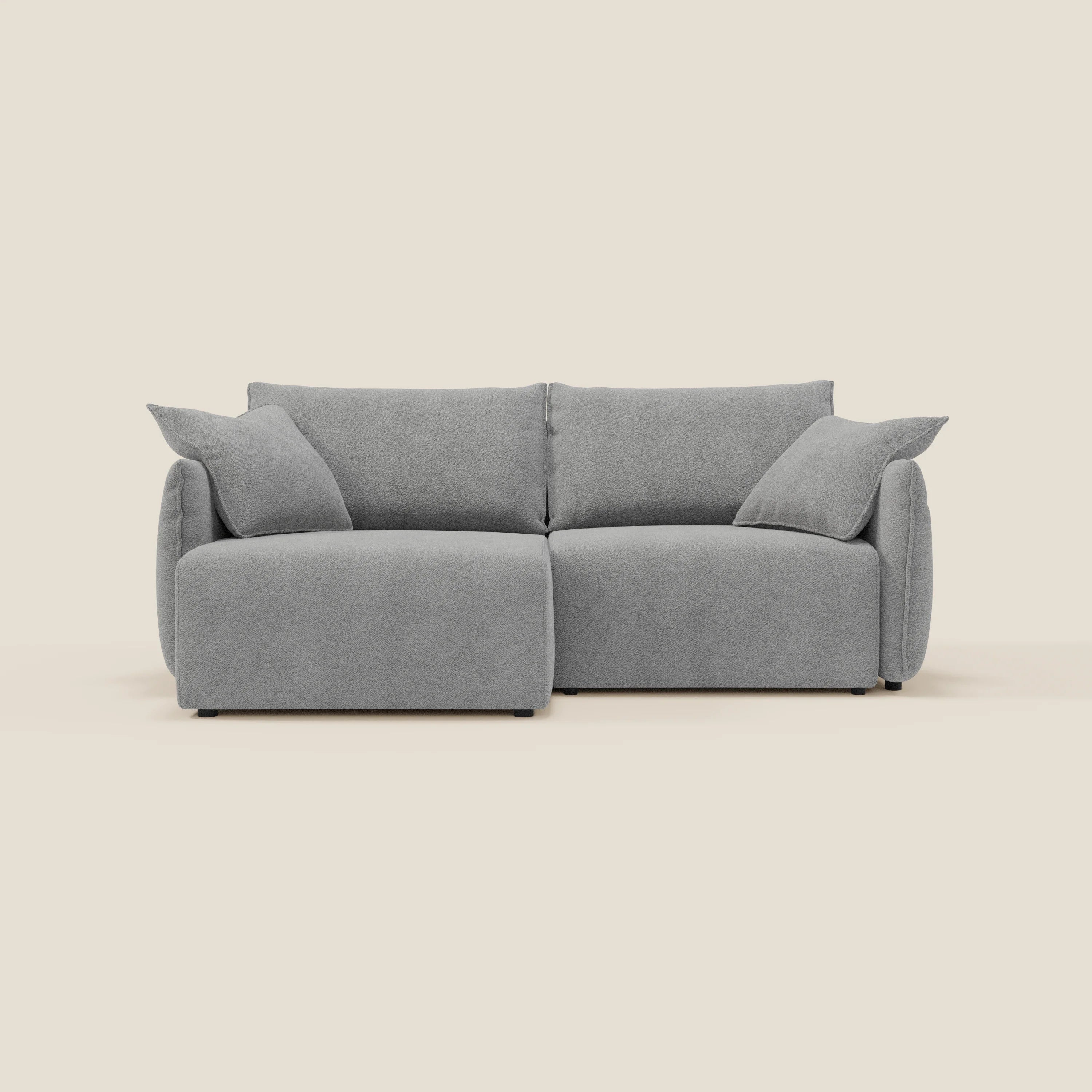 Flexar divano con sedute allungabili e schienale in piuma in morbido bouclé impermeabile T07 - divitt.sbs