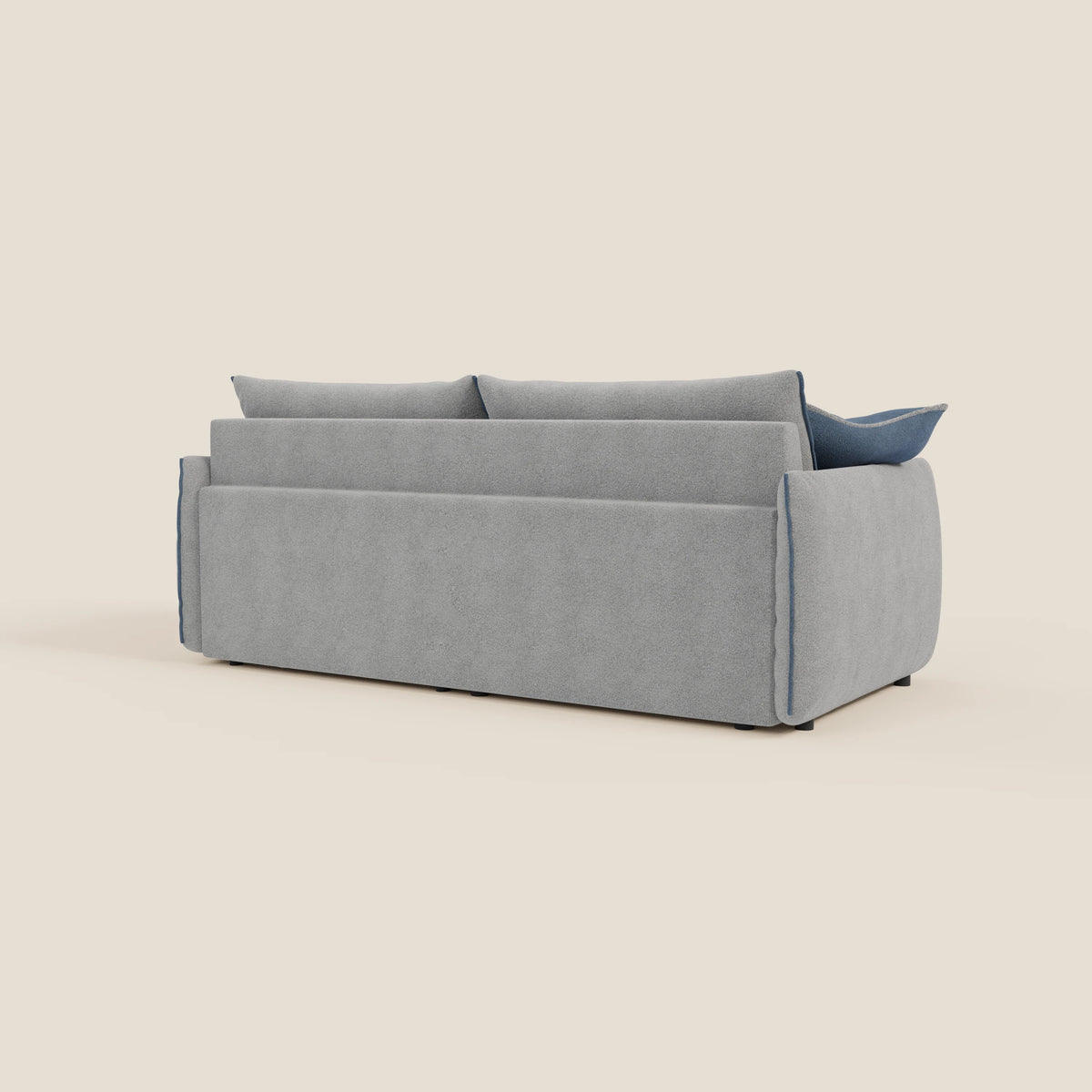 Flexar divano con sedute allungabili e schienale in piuma in morbido bouclé impermeabile T07 - divitt.sbs