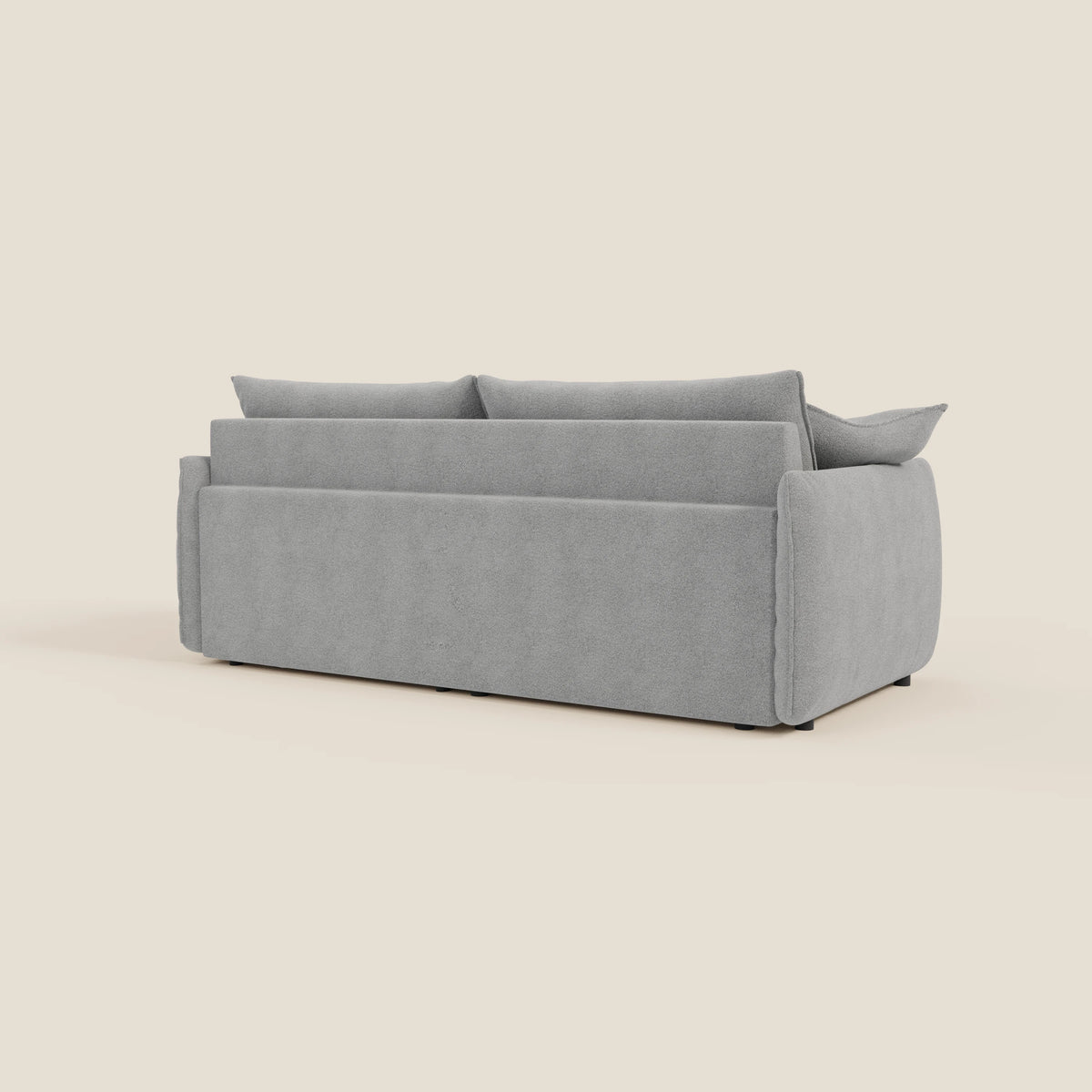 Flexar divano con sedute allungabili e schienale in piuma in morbido bouclé impermeabile T07 - divitt.sbs