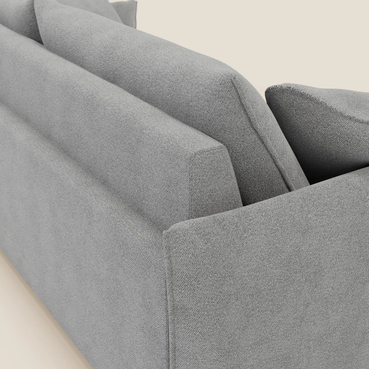 Flexar divano con sedute allungabili e schienale in piuma in morbido bouclé impermeabile T07 - divitt.sbs