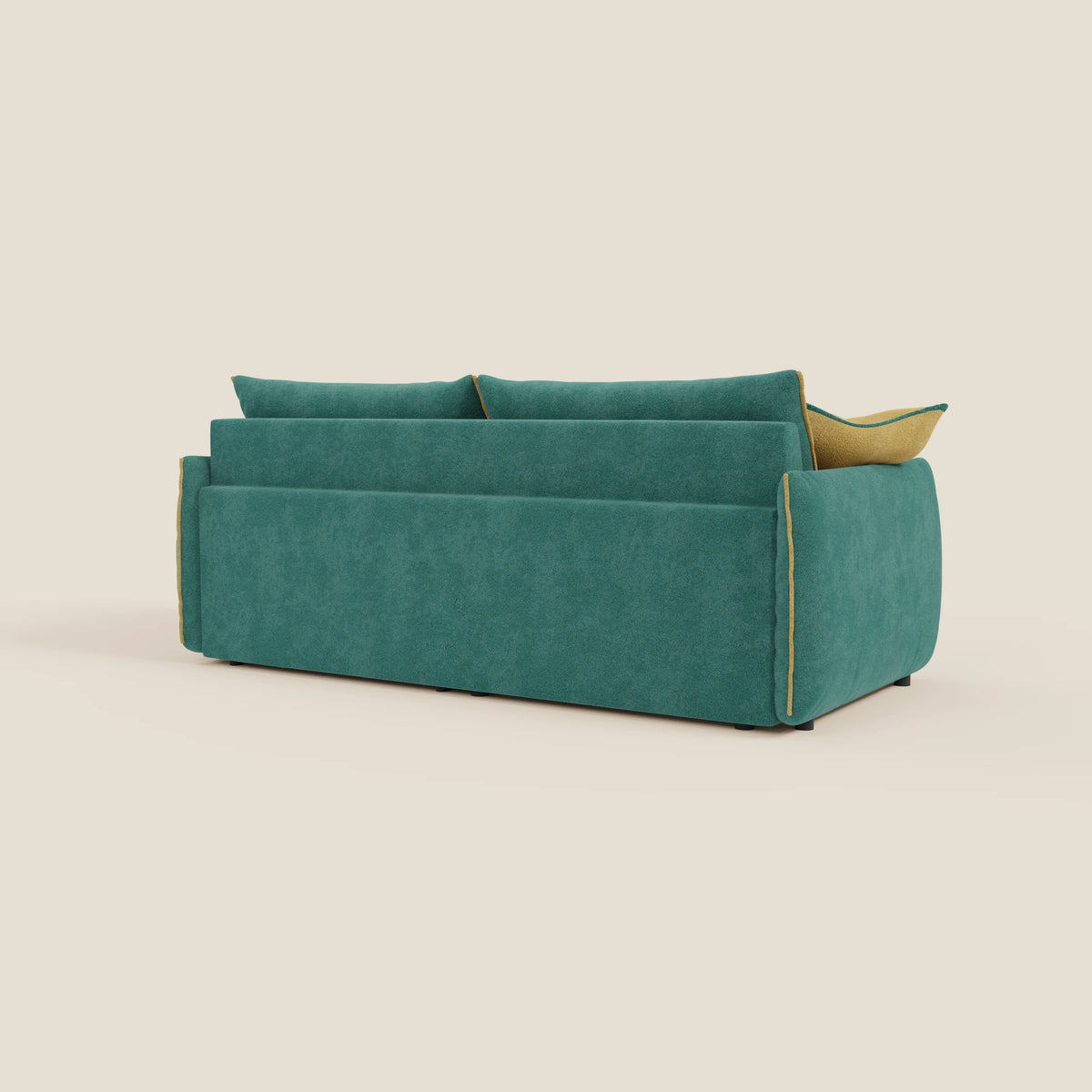 Flexar divano con sedute allungabili e schienale in piuma in morbido bouclé impermeabile T07 - divitt.sbs