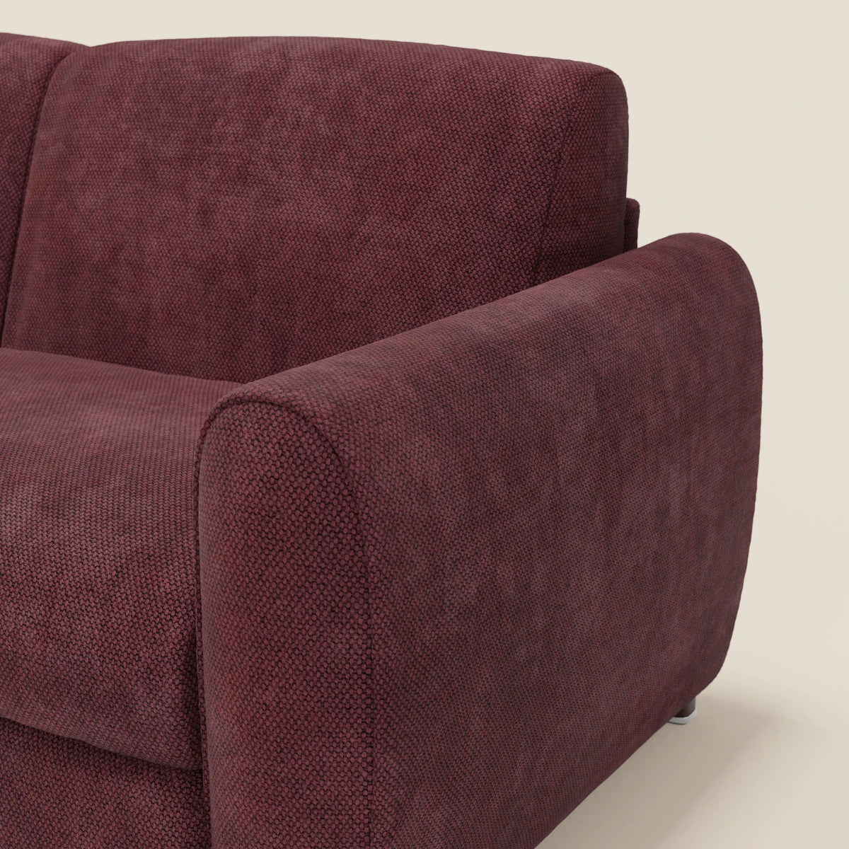 Kaleo Divano letto moderno con materasso H17 cm - in raffinato tessuto impermeabile T26 - divitt.sbs