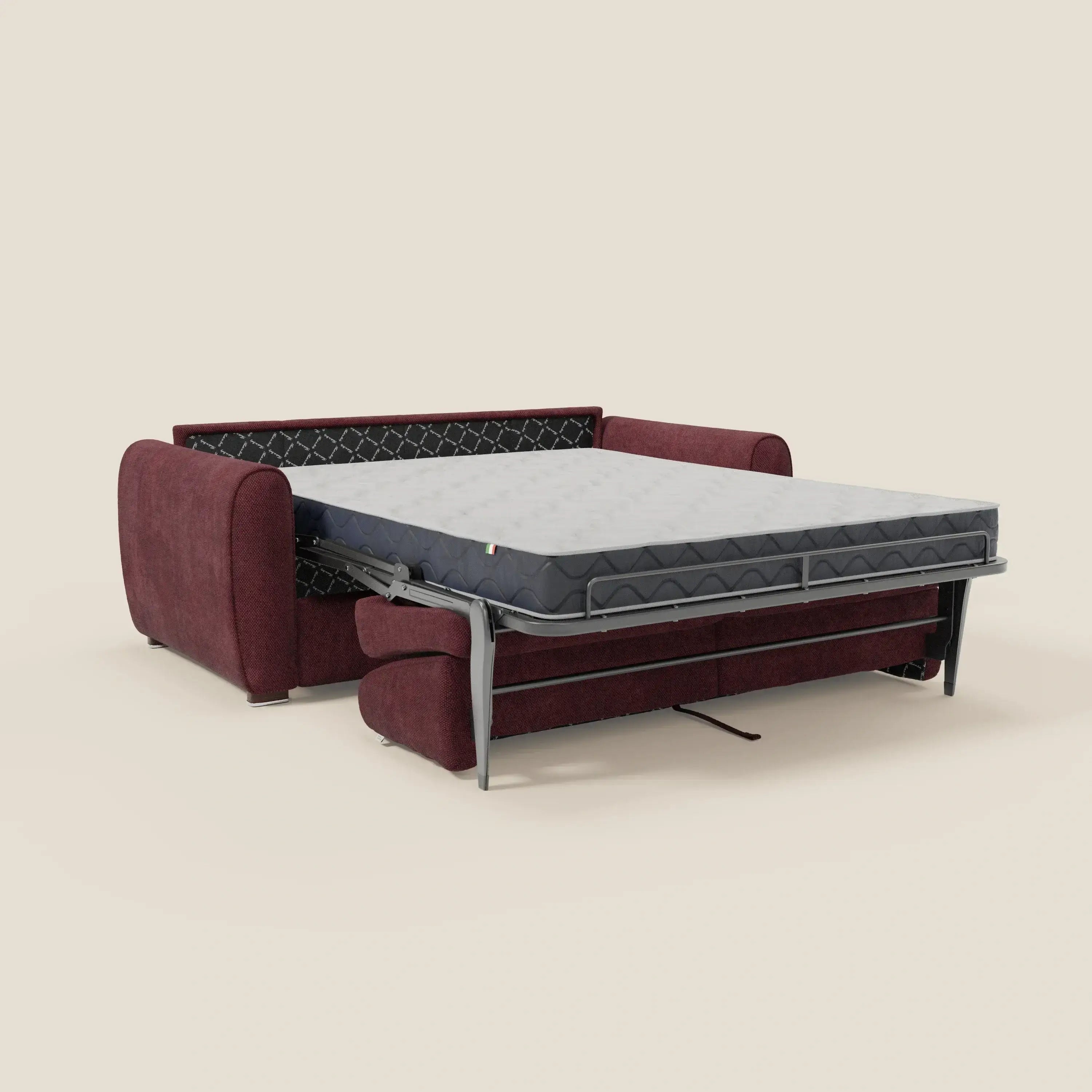 Kaleo Divano letto moderno con materasso H17 cm - in raffinato tessuto impermeabile T26 - divitt.sbs