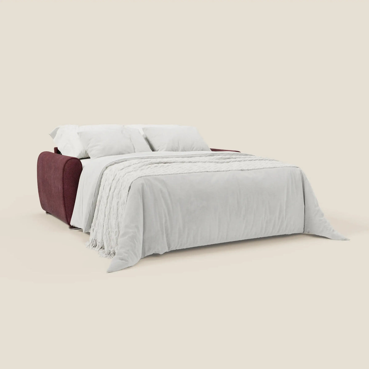 Kaleo Divano letto moderno con materasso H17 cm - in raffinato tessuto impermeabile T26 - divitt.sbs