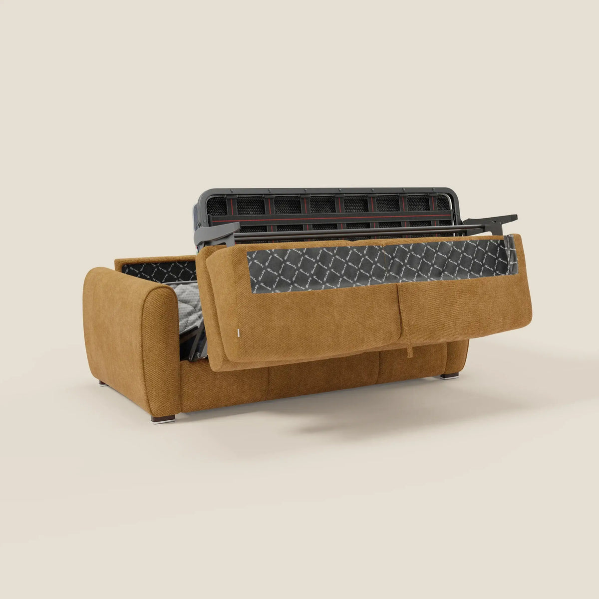 Kaleo Divano letto moderno con materasso H17 cm - in raffinato tessuto impermeabile T26 - divitt.sbs