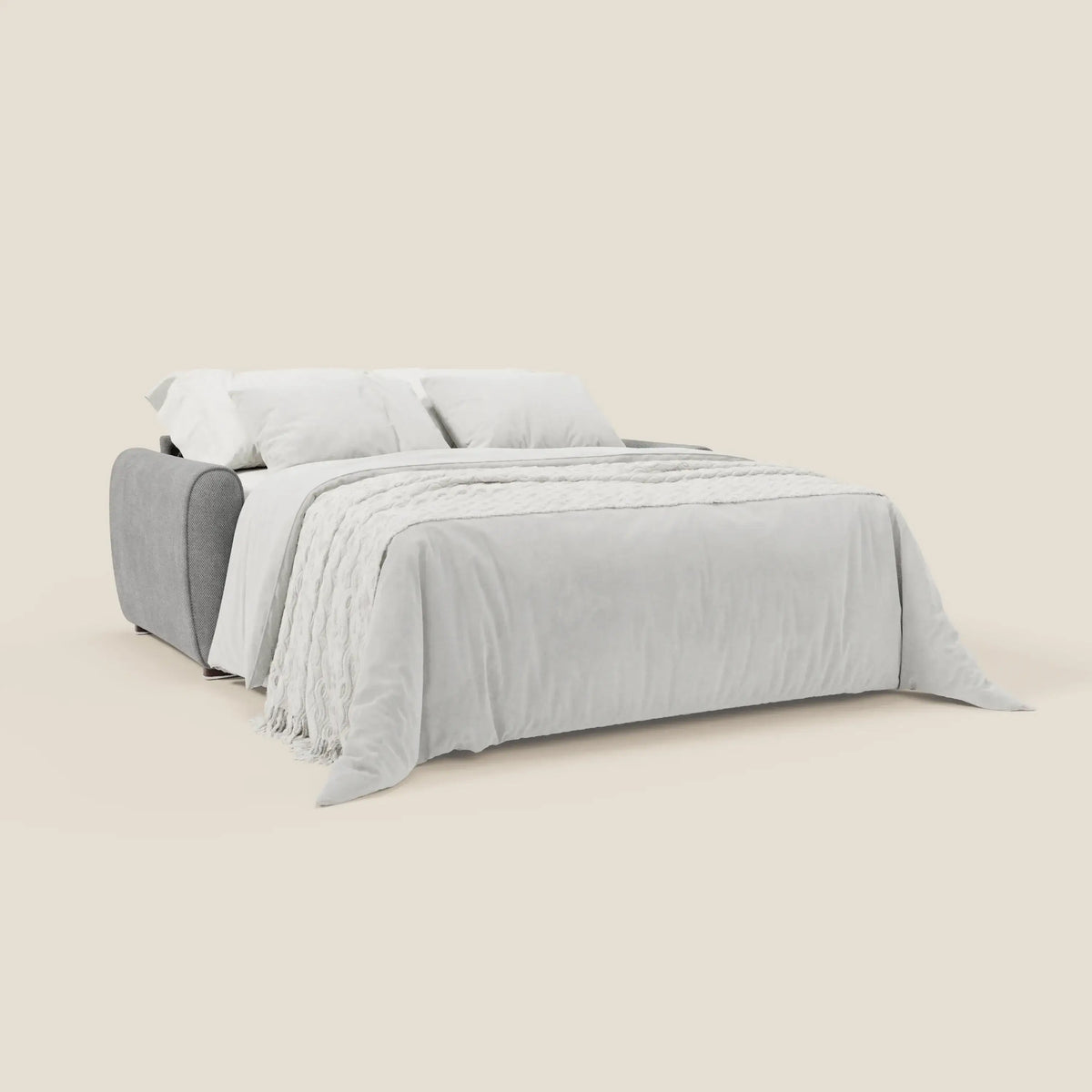 Kaleo Divano letto moderno con materasso H17 cm - in raffinato tessuto impermeabile T26 - divitt.sbs