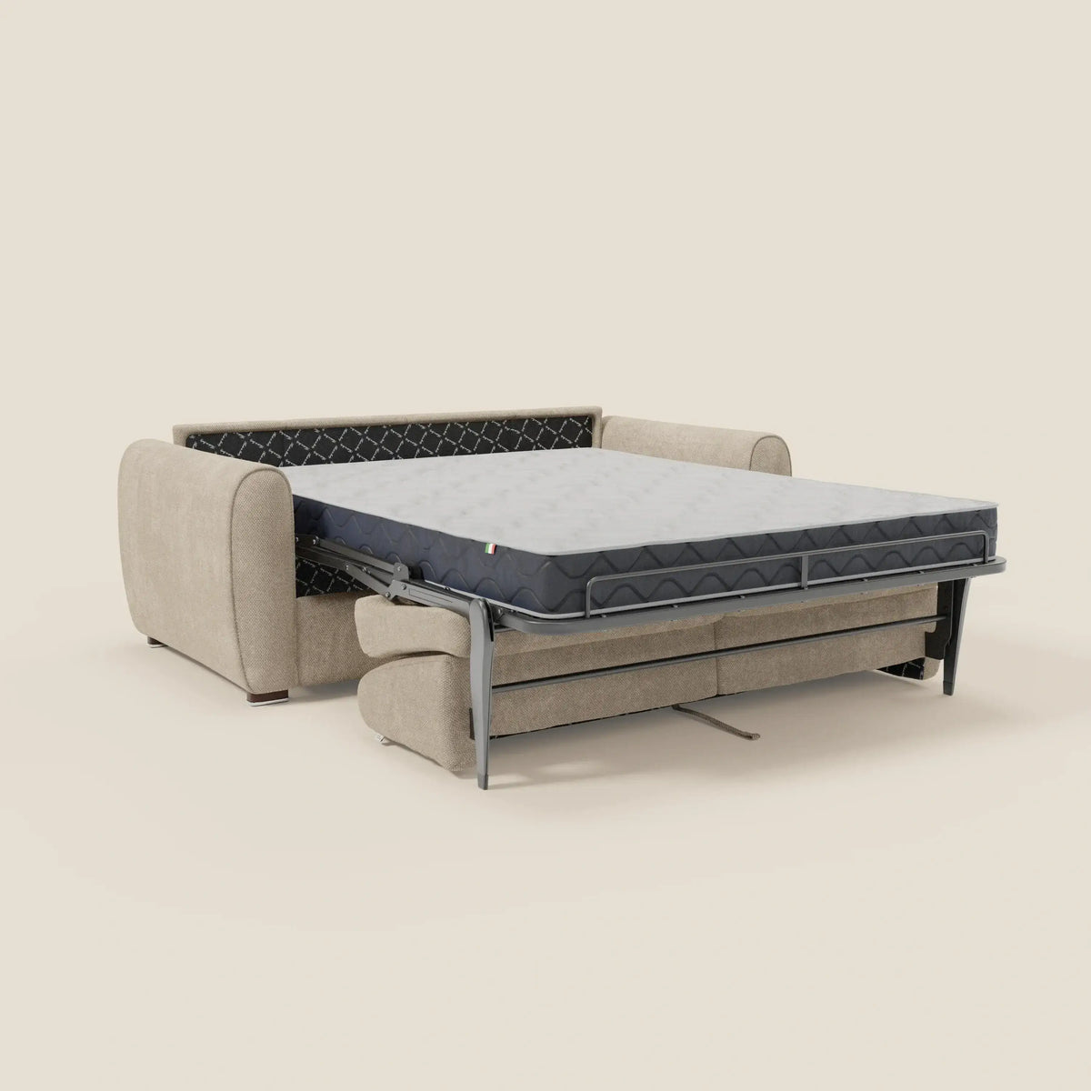 Kaleo Divano letto moderno con materasso H17 cm - in raffinato tessuto impermeabile T26 - divitt.sbs