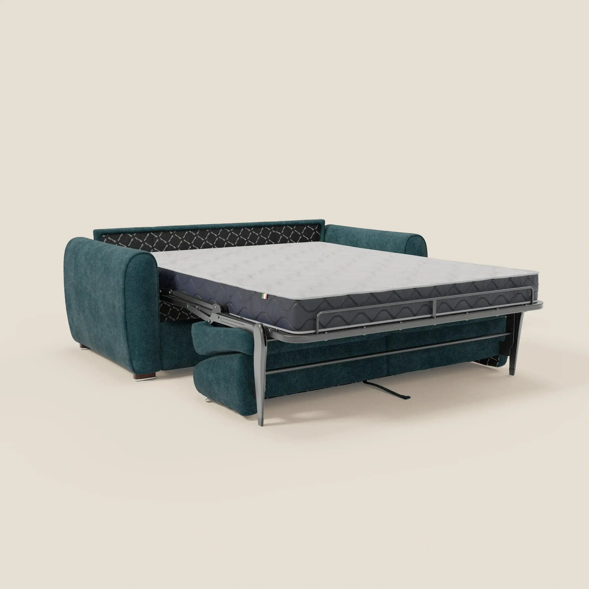 Kaleo Divano letto moderno con materasso H17 cm - in raffinato tessuto impermeabile T26 - divitt.sbs