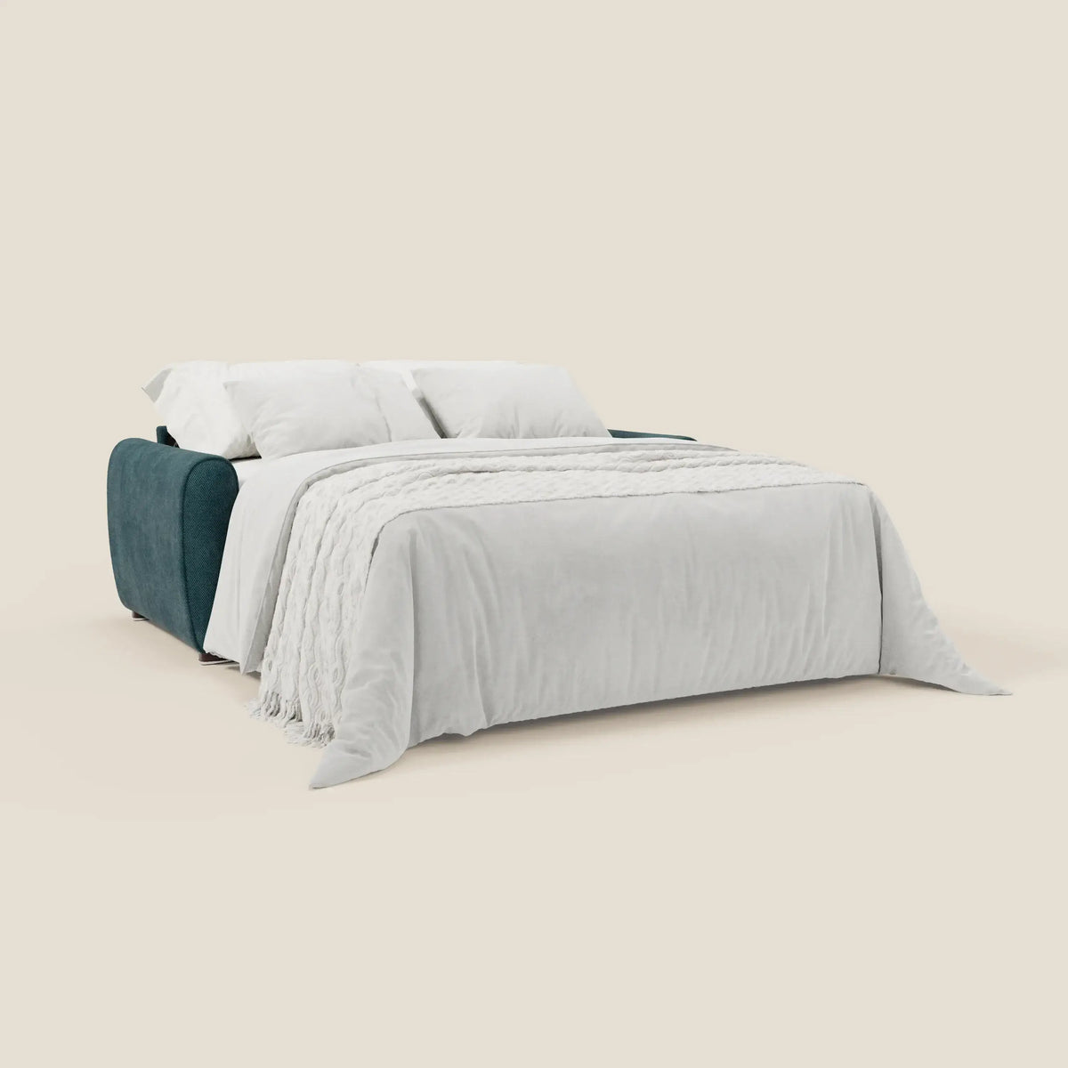 Kaleo Divano letto moderno con materasso H17 cm - in raffinato tessuto impermeabile T26 - divitt.sbs