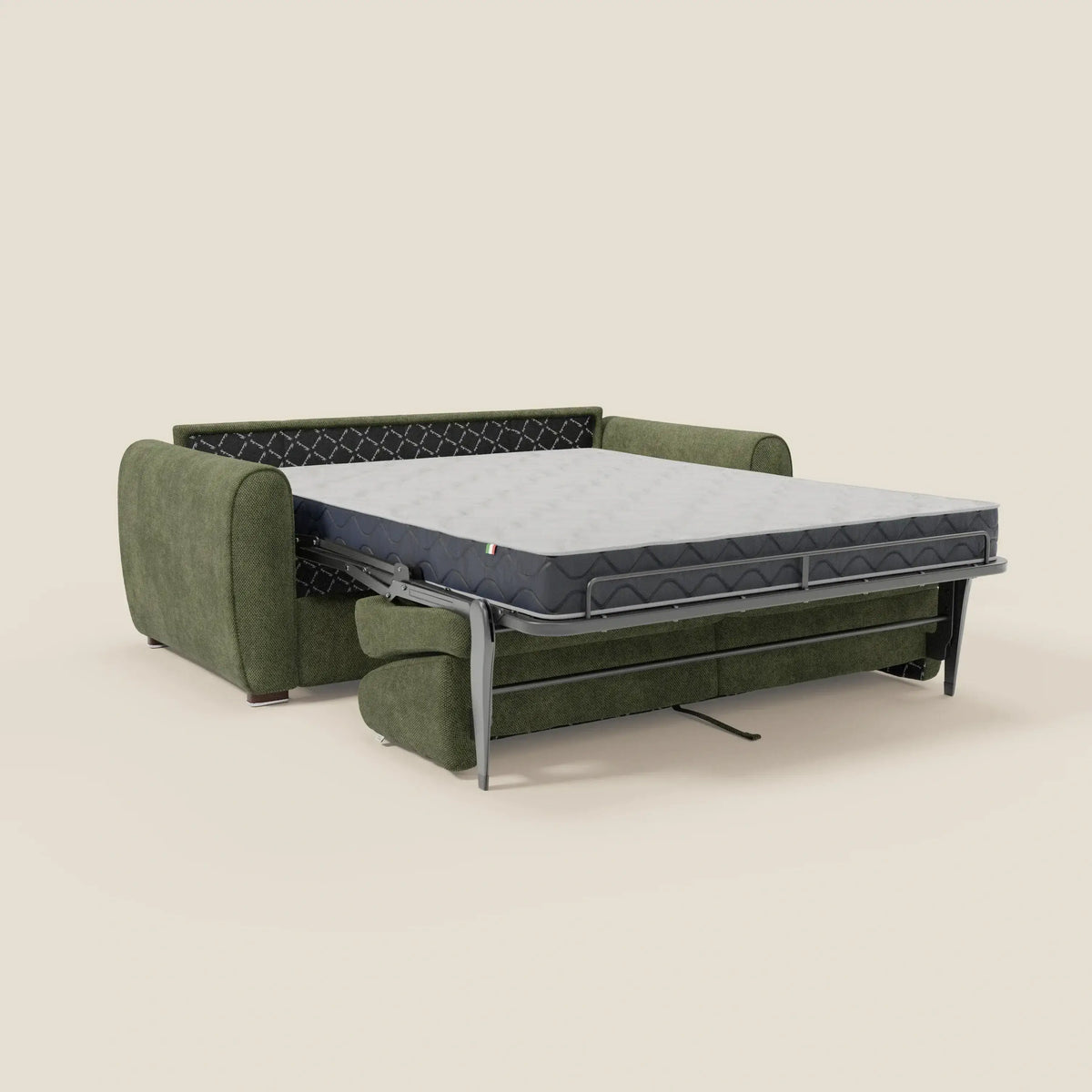 Kaleo Divano letto moderno con materasso H17 cm - in raffinato tessuto impermeabile T26 - divitt.sbs