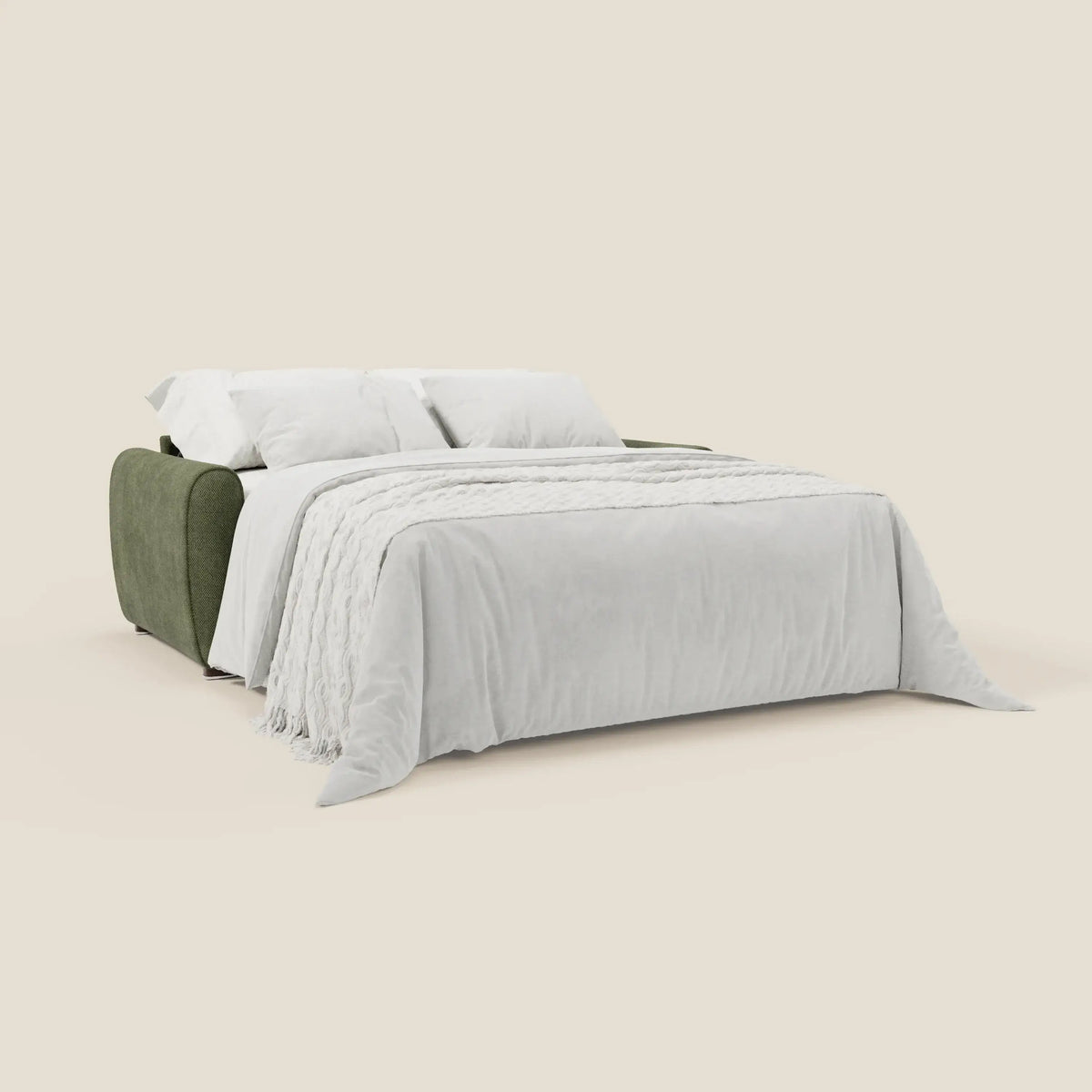 Kaleo Divano letto moderno con materasso H17 cm - in raffinato tessuto impermeabile T26 - divitt.sbs