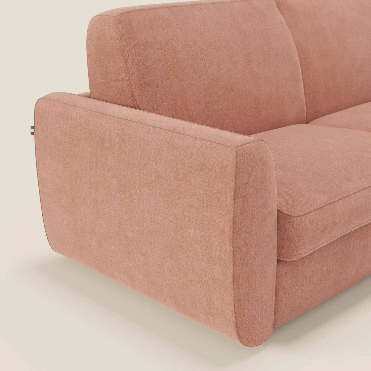 Leonida divano letto sfoderabile e materasso H18 cm - vano portaguanciali in tessuto Smacchiabile T23 - divitt.sbs