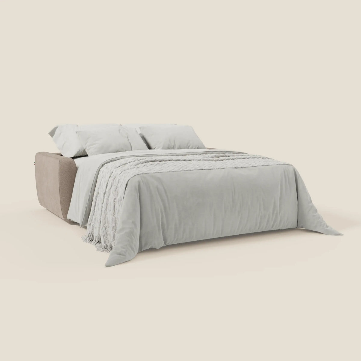 Leonida divano letto sfoderabile e materasso H18 cm - vano portaguanciali in tessuto Smacchiabile T23 - divitt.sbs