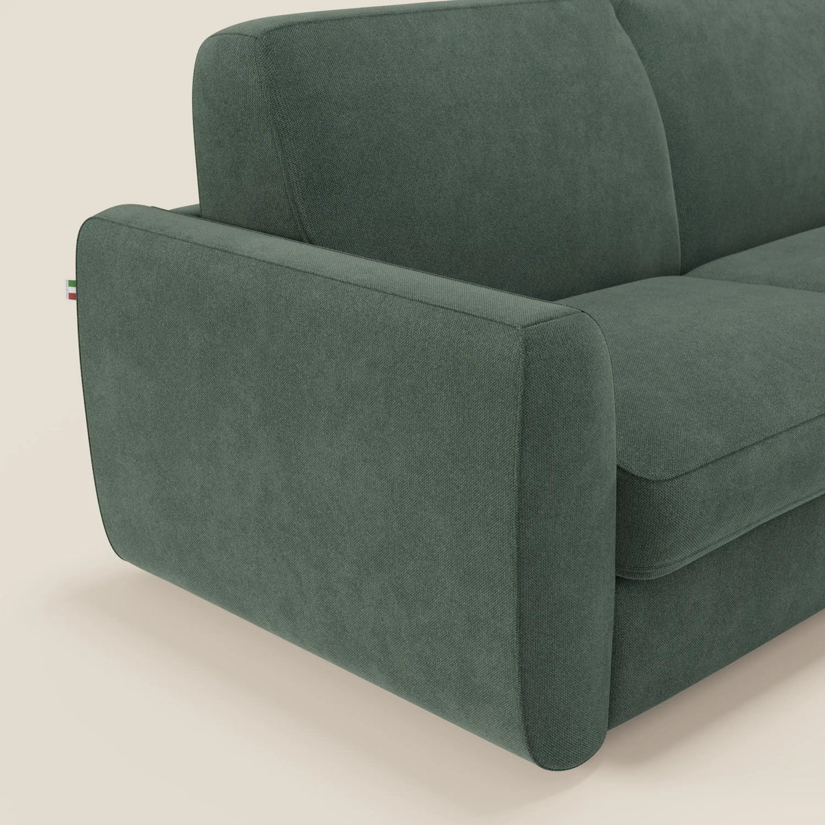 Leonida divano letto sfoderabile e materasso H18 cm - vano portaguanciali in tessuto Smacchiabile T23 - divitt.sbs