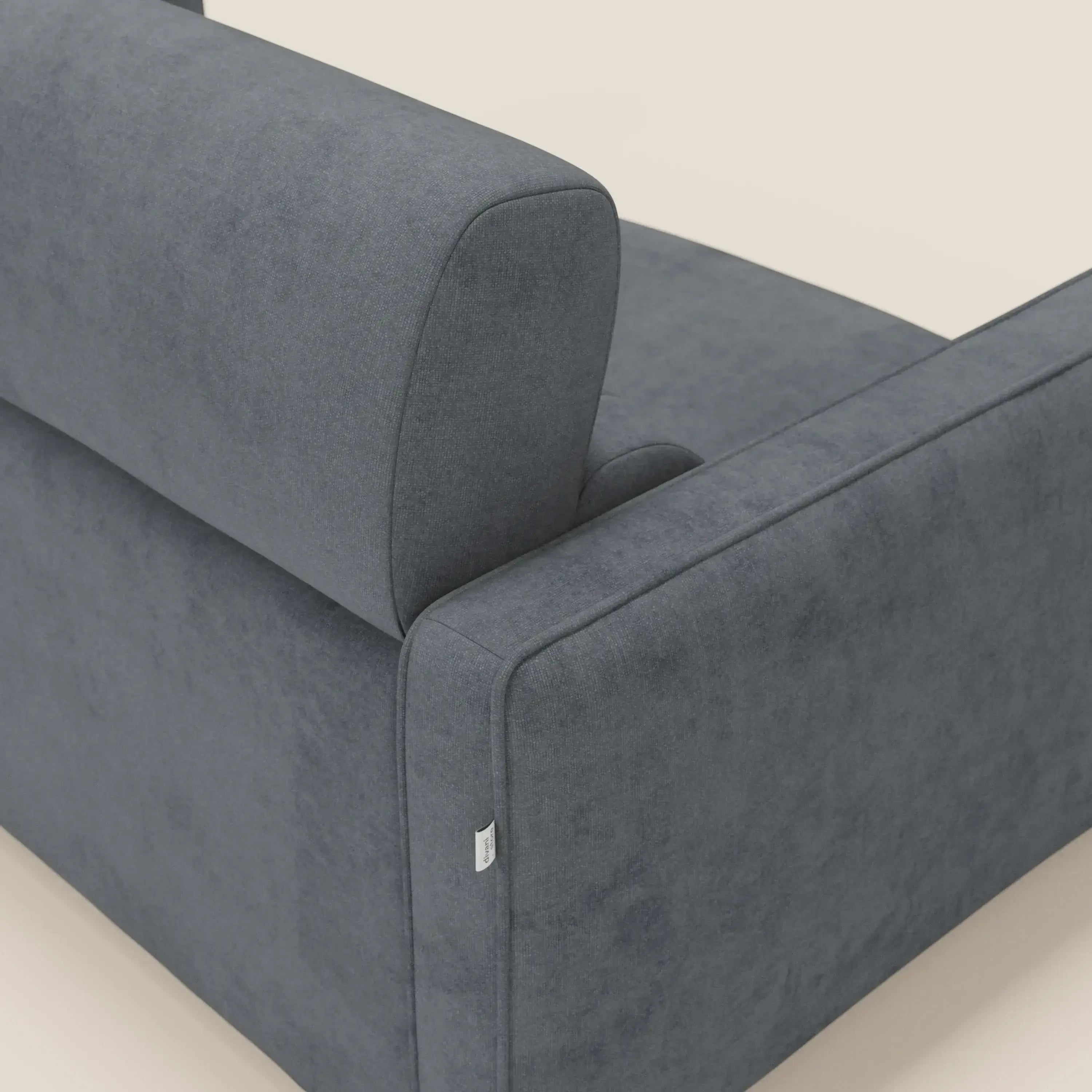 Nivon Divano letto moderno materasso H16 cm con poggiatesta in tessuto impermeabile T25 - divitt.sbs