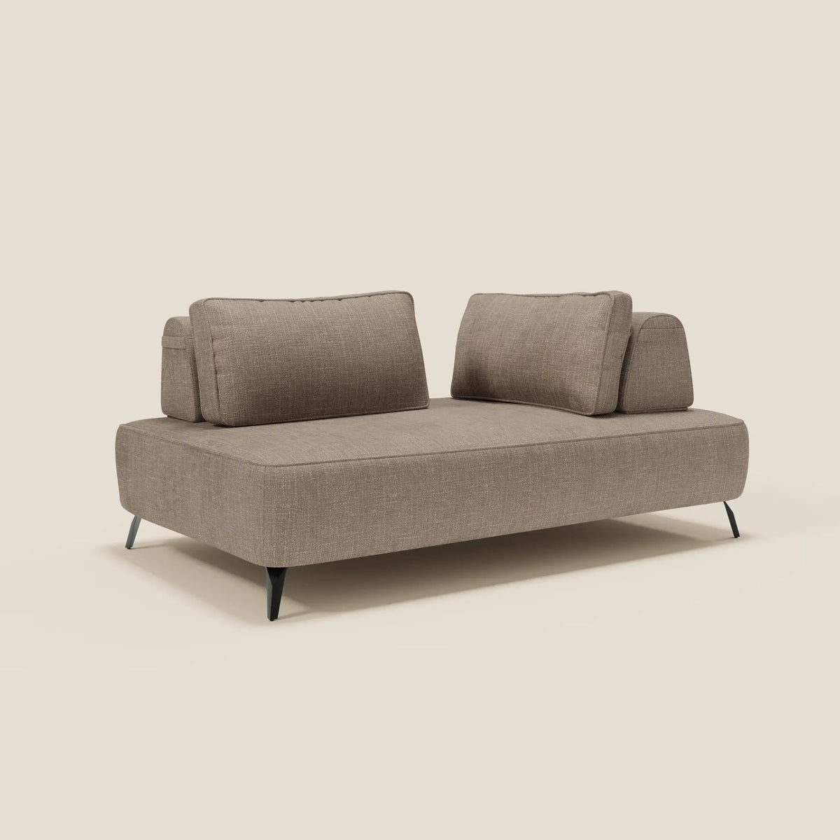 Volta divano modulare con schienali mobili in raffinato tessuto ciniglia T06 - divitt.sbs
