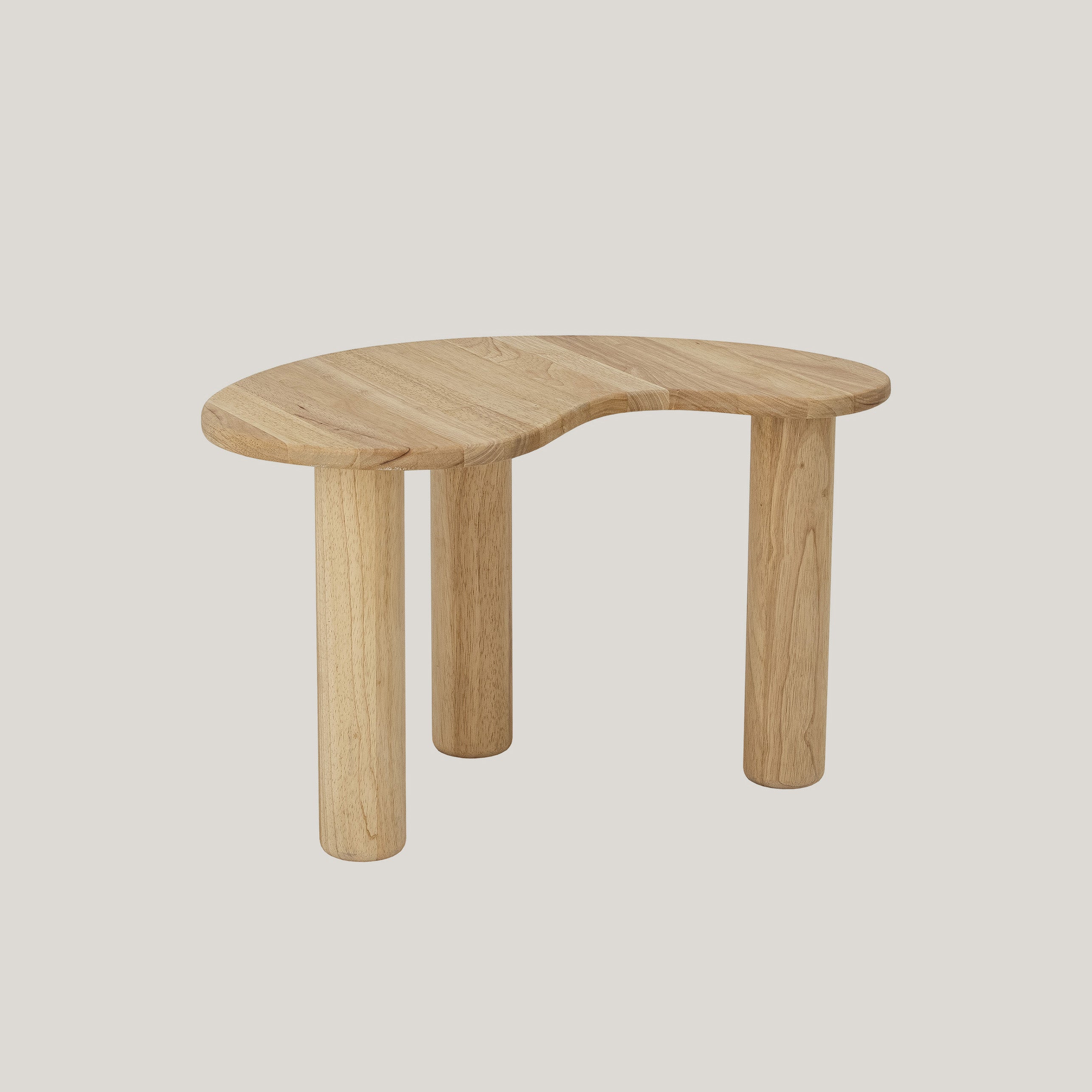 Luppa tavolino in legno naturale di caucciù dalla forma organica - divitt.sbs