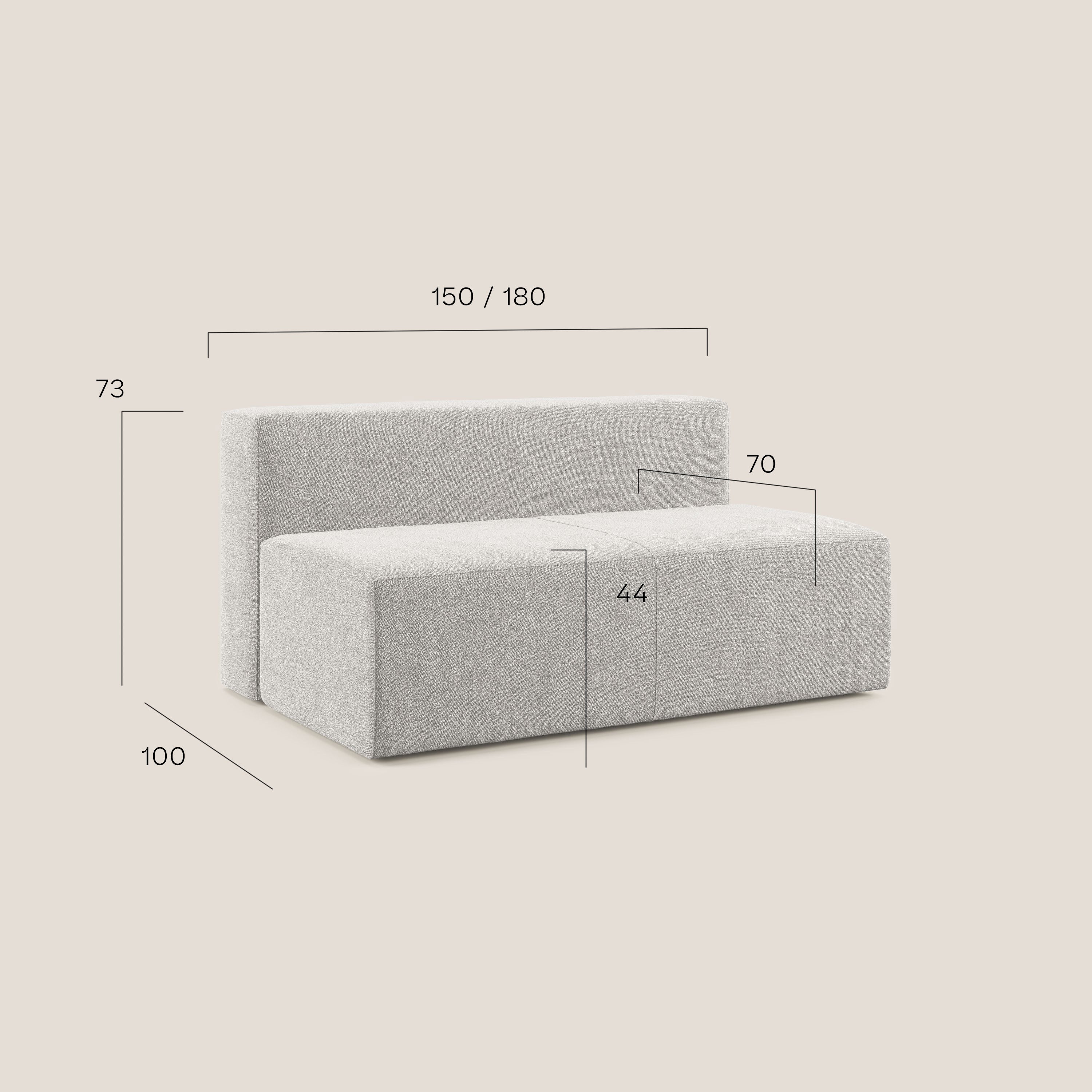 Nettuno modulo centrale maxi in morbido tessuto bouclè T07 rosso - divitt.sbs