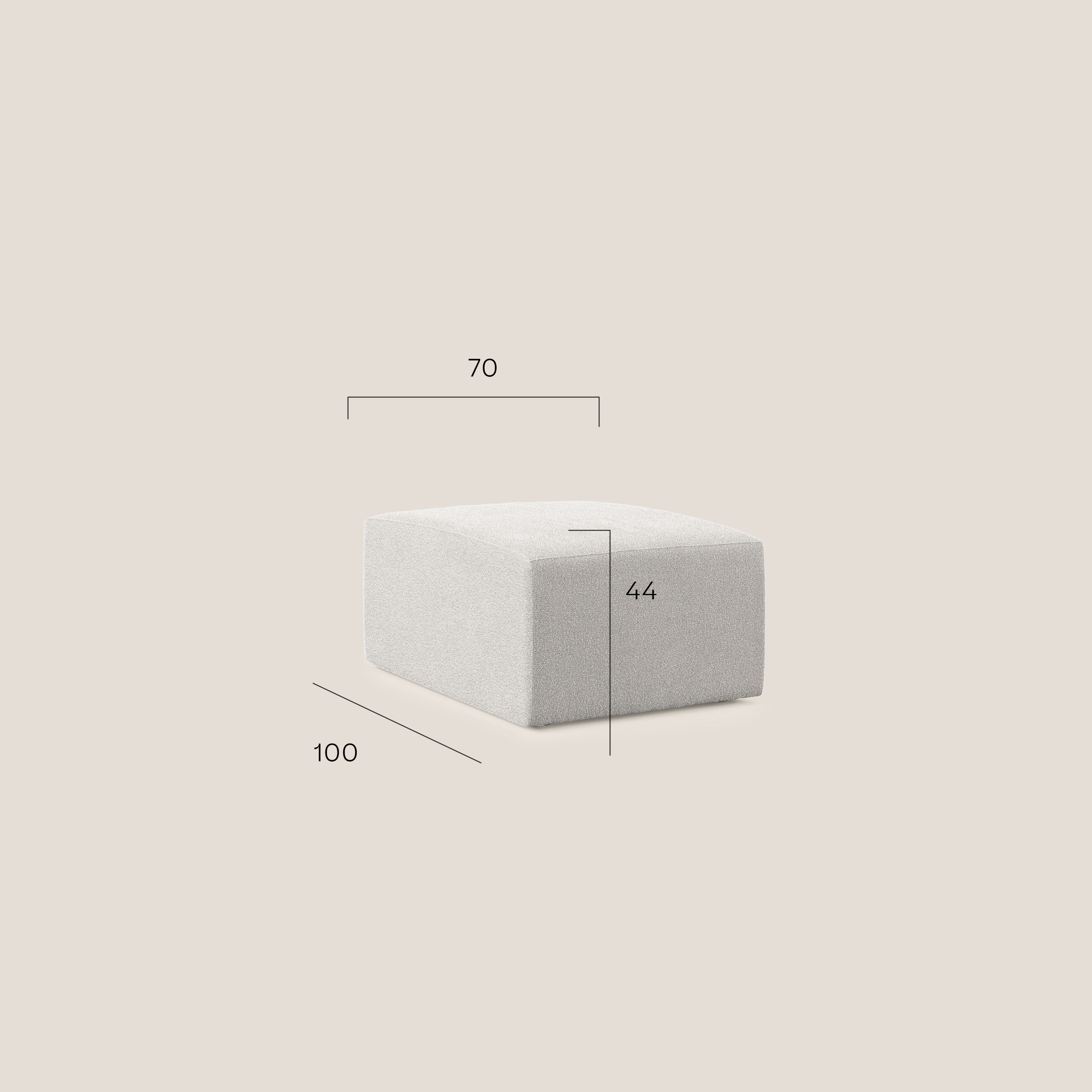 Nettuno modulo pouf in morbido tessuto bouclè T07 azzurro - divitt.sbs
