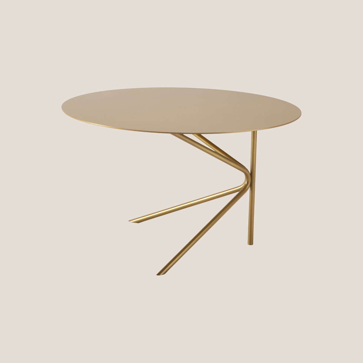 Twin tavolino BASSO rotondo minimale in diverse colorazioni oro - divitt.sbs