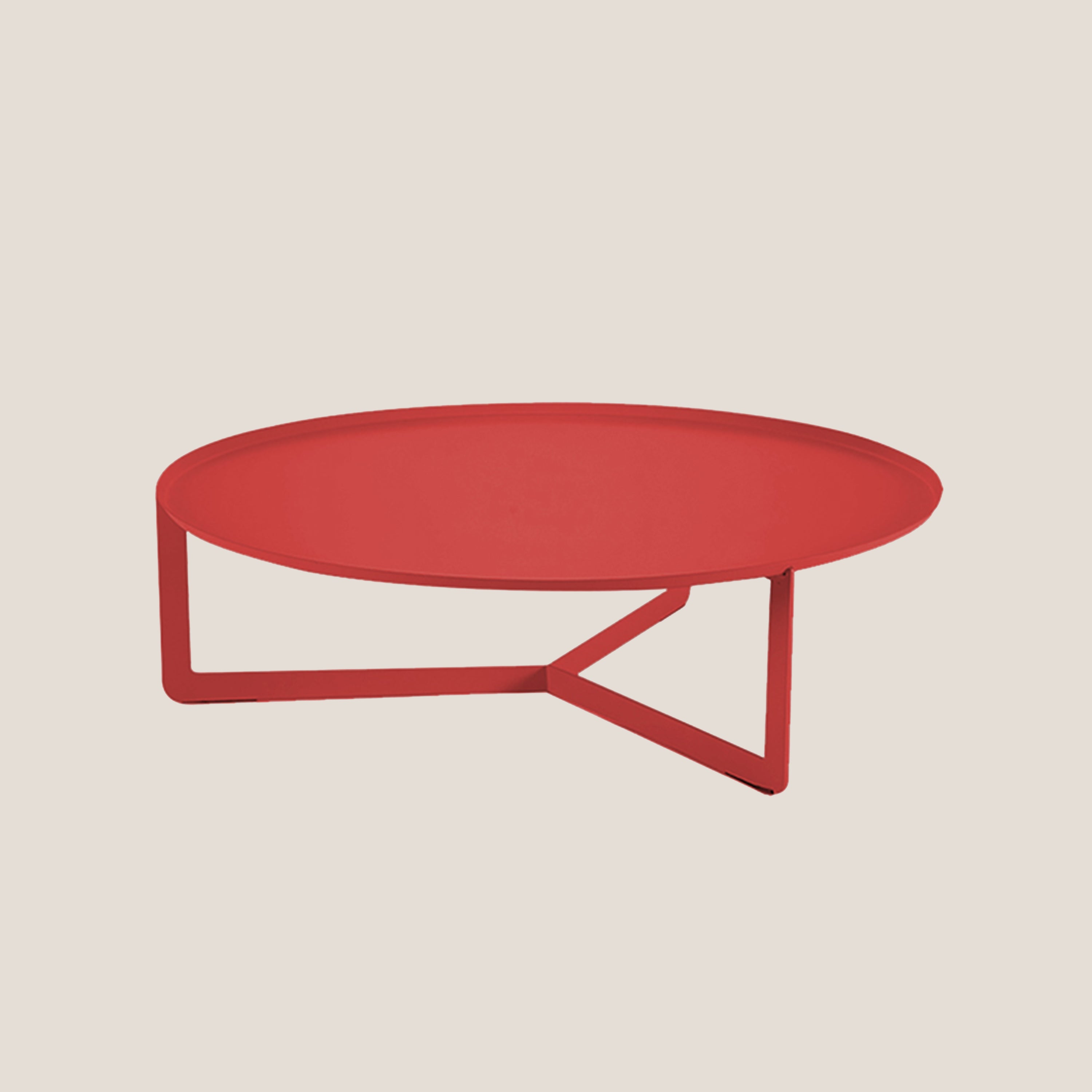 Round tavolino basso rotondo da salotto in metallo h23 cm papavero - divitt.sbs