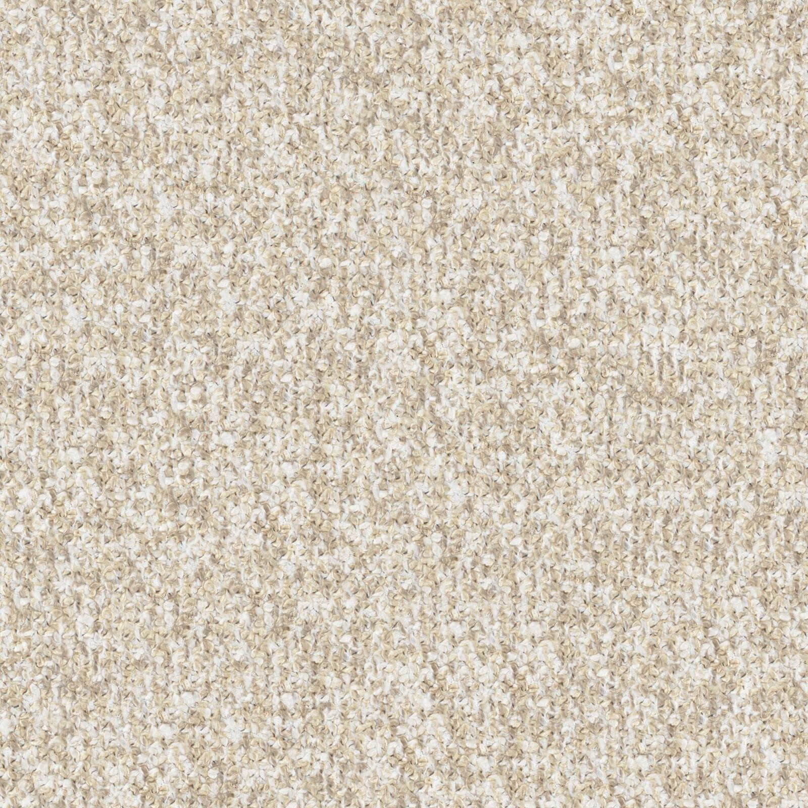 Soleil letto imbottito di design con piedi alti in metallo in bouclet smacchiabile T12 panna