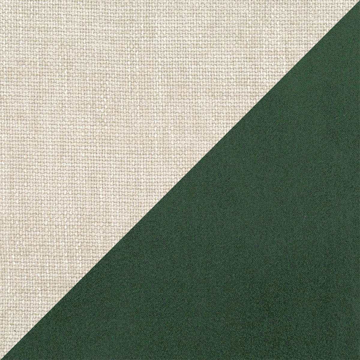 Petra letto di design bicolore con cuscini in piuma, piedini in mogano e tessuto impermeabile bicolore T11 e T06 verde - panna - divitt.sbs