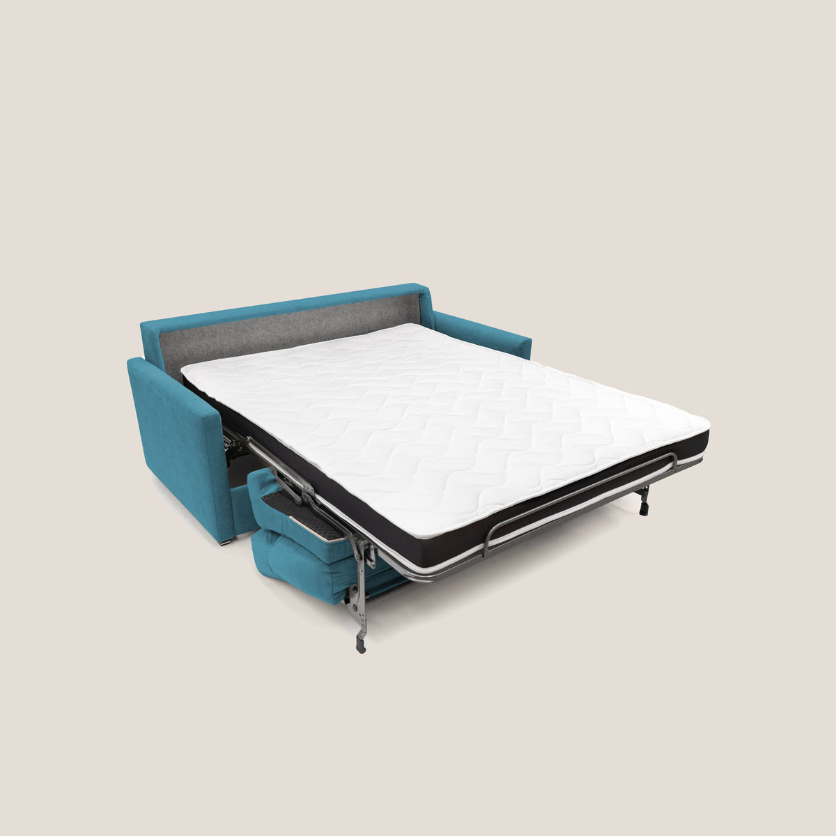 Margot Divano letto matrimoniale con schienale morbido alto in tessuto T02 - divitt.sbs