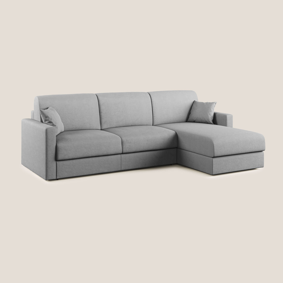 Chris Divano letto angolare con penisola in microfibra smacchiabile T11 - divitt.sbs