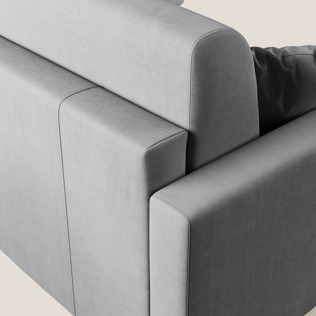 Chris Divano letto angolare con penisola in microfibra smacchiabile T11 - divitt.sbs