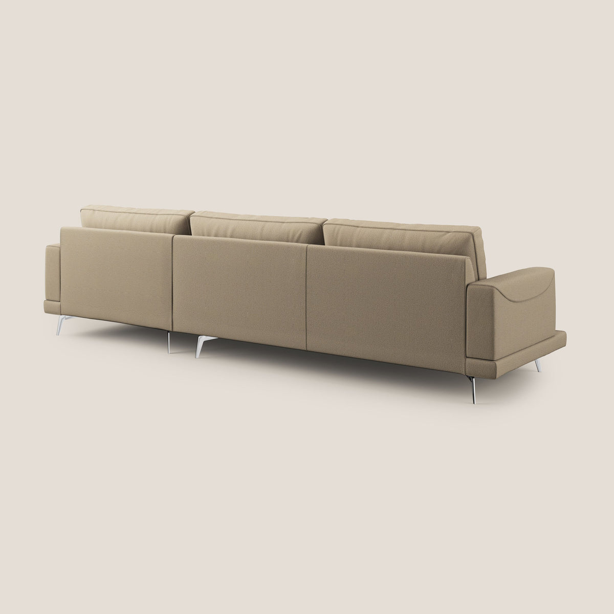 Dorian divano moderno angolare con penisola in tessuto morbido antimacchia T05 - divitt.sbs