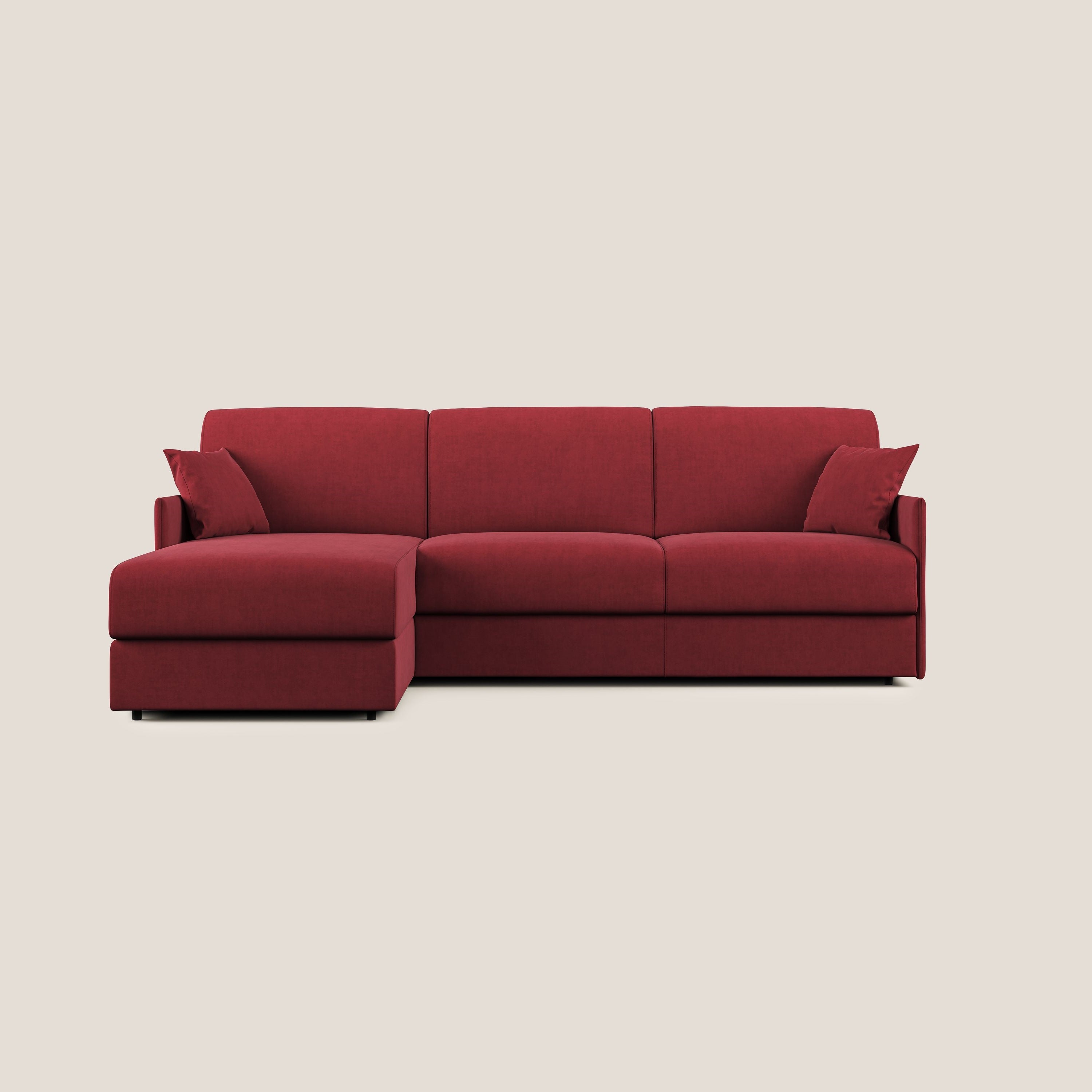 Evans Divano letto angolare con penisola in morbido tessuto impermeabile T02 - divitt.sbs